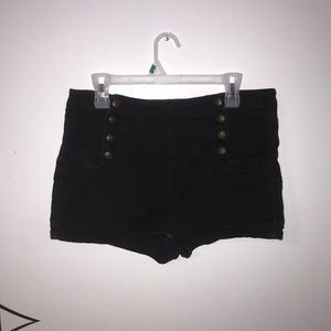 High Waisted Black Shorts